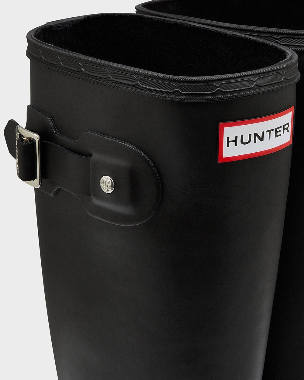 Womens Hunter Original Tour Foldable - Tall Rain Boots Black - 4629-YIKXO